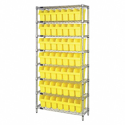 Bin Shlvng 36inx74inx12in Yellow