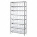 Bin Shlvng 36inx74inx12in Clear