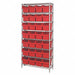 Bin Shlvng 36inx74inx12in Red