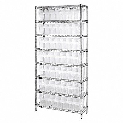 Bin Shlvng 36inx74inx18in Clear