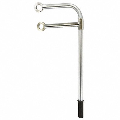 Grab Bar 12 L Zinc Plated Steel Silver