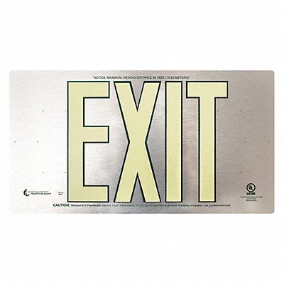 Exit Sign 8 1/2 in x 15 1/4 in Aluminum
