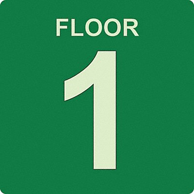 Photolum Floor Sign 8in x 8in Plastic