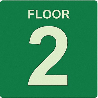 Photolum Floor Sign 8 in x 8 in Plastic