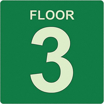Photolum Floor Sign 8 in x 8 in Plastic