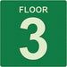 Photolum Floor Sign 8 in x 8 in Plastic