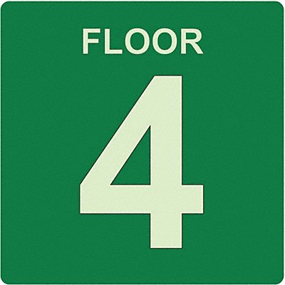 Photolum Floor Sign 8 in x 8 in Plastic