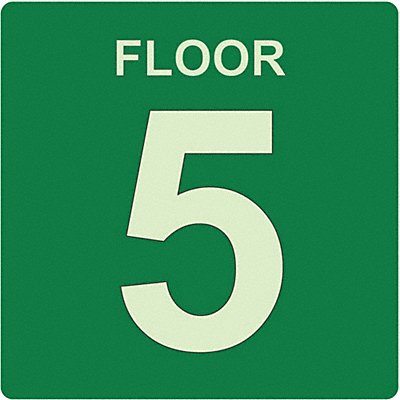 Photolum Floor Sign 8 in x 8 in Plastic
