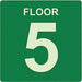 Photolum Floor Sign 8 in x 8 in Plastic