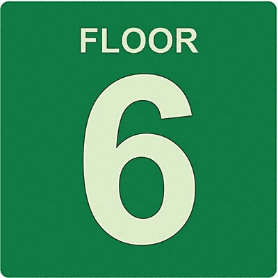 Photolum Floor Sign 8 in x 8 in Plastic