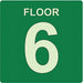 Photolum Floor Sign 8 in x 8 in Plastic