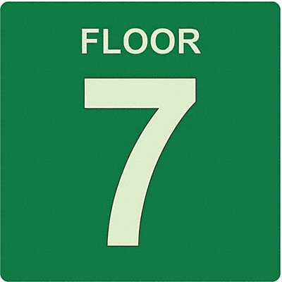 Photolum Floor Sign 8 in x 8 in Plastic