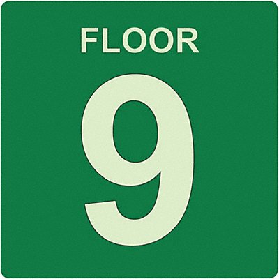 Photolum Floor Sign 8 in x 8 in Plastic