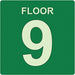 Photolum Floor Sign 8 in x 8 in Plastic
