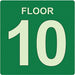 Photolum Floor Sign 8 in x 8 in Plastic