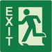 Photolumsct Exit Left Sign 8x8in Plastic