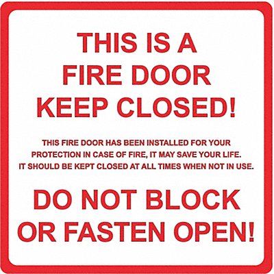 Safety Sign 8 in x 8 in Plastic