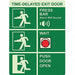 Photoluminescnt Safety Sign 12x9in Plstc