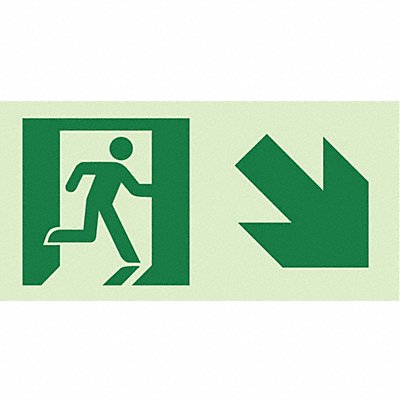 Photolumnscnt Safety Sign 6x12in Plastic