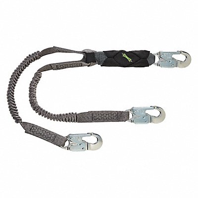 Shock-Absorbing Lanyard Black/Gray