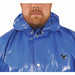 Rain Hood L Blue Polyurethane Mens