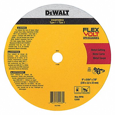 CutOffWheel 7/8 Connect. Flexvolt