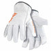 J7655 Leather Gloves Light Gray Orange M PR