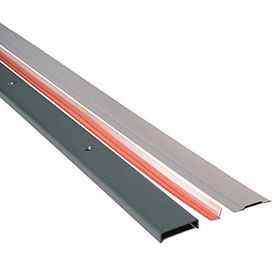 Fire Door Gap Seal 84 in Gray Steel