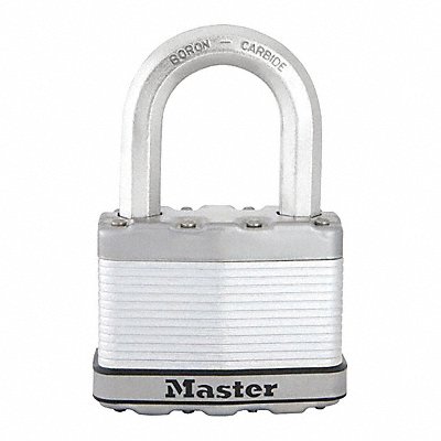 Keyed Padlock 1 3/16 in Rectangle Silver