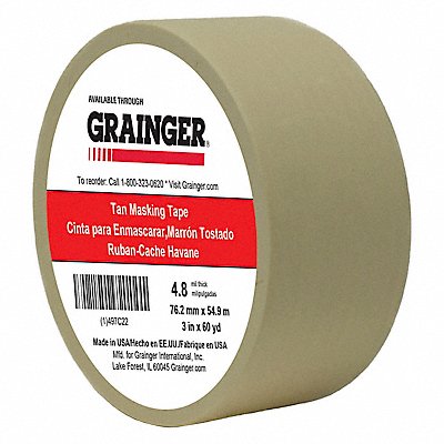 Masking Tape 3 W 60 yd L Tan