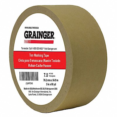 Masking Tape 3 W 60 yd L Tan