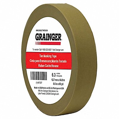 Masking Tape 1/2 W 60 yd L Tan