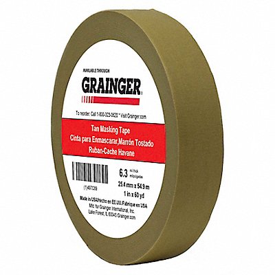 Masking Tape 1 W 60 yd L Tan