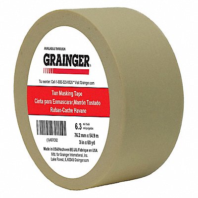 Masking Tape 3 W 60 yd L Tan