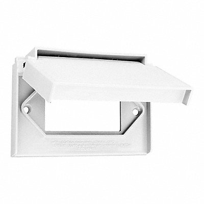 Weatherproof Wallplate White Horizontal