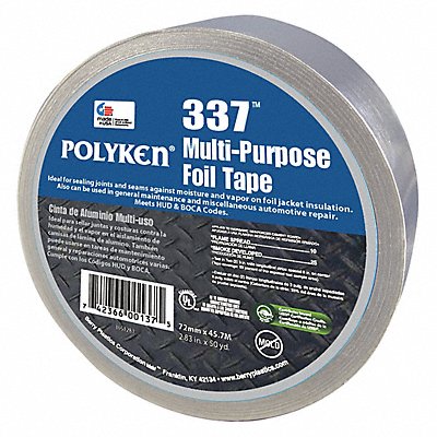 Foil Tape 2 13/16  x 50 1/4 yd Aluminum