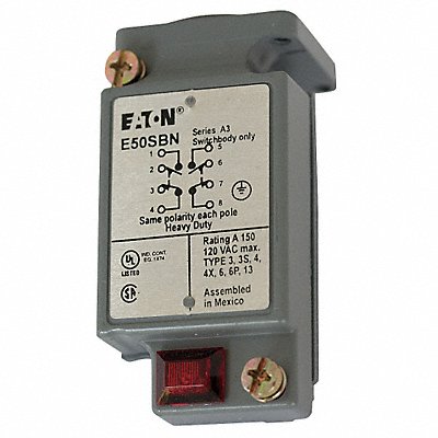 Limit Switch Body 2NO/2NC Neon Light