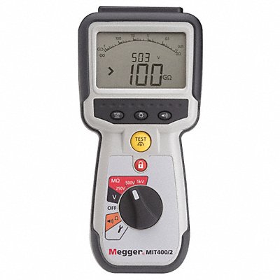 Megohmmeter 50 to 1000V DC Backlit LCD