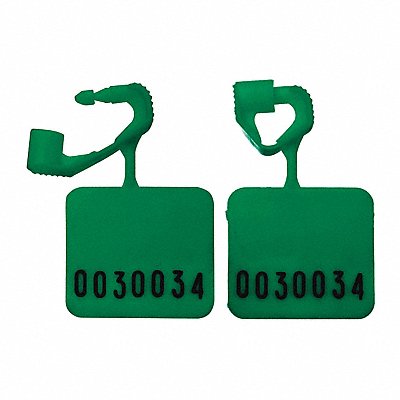 Padlock Seals Green Unfinished PK250