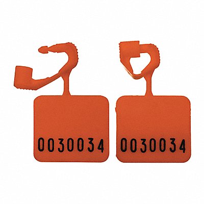 Padlock Seals Orange Unfinished PK250