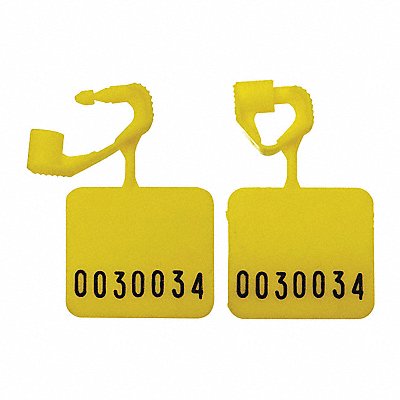 Padlock Seals Yellow Unfinished PK250