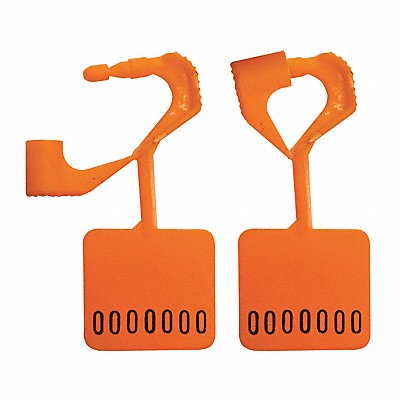 Padlock Seals Orange Unfinished PK250