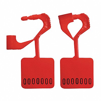 Padlock Seals Red Unfinished PK250