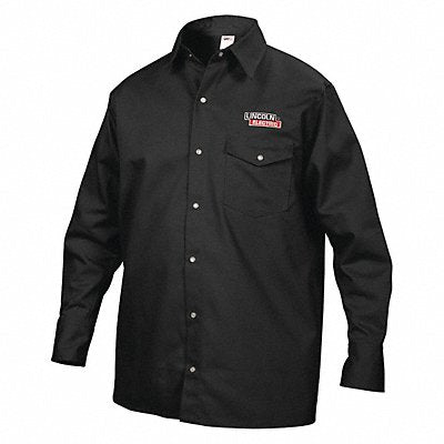 Flame-Resistant Collared Shirt Black L