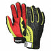 Gloves XL Hi Vis Yellow/Black/Red PR