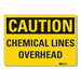 Chemicals Caution Rflct Label 5inx7in