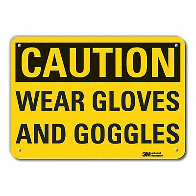 Caution Sign 7 in x 10 in Plastic