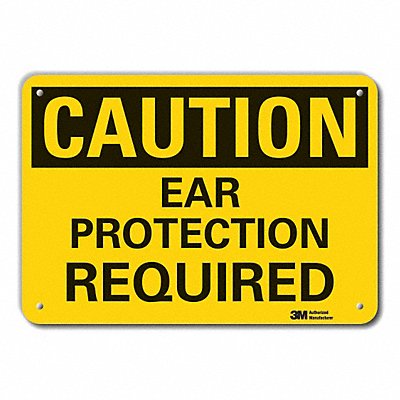 Caution Sign 7 in x 10 in Plastic