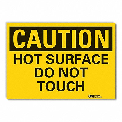 Hot Surface Caution Rflctv Label 10x14in