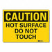 Hot Surface Caution Rflctv Label 10x14in